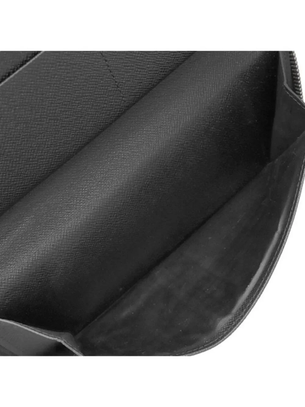 Louis Vuitton Wallet Zippy Vertical Damier Graphite Canvas Silver Zip Around